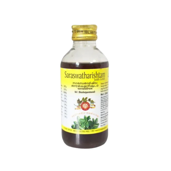 AVP SARASWATHARISHTAM WITH GOLD (200 ML)