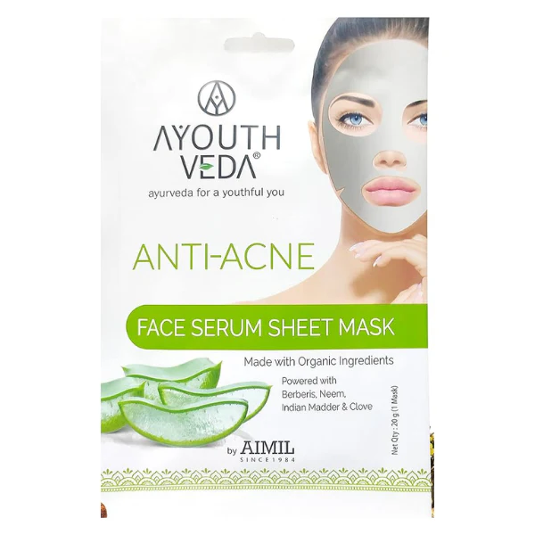Ayouthveda Anti Acne Face Serum Sheet Mask - Pack of 6