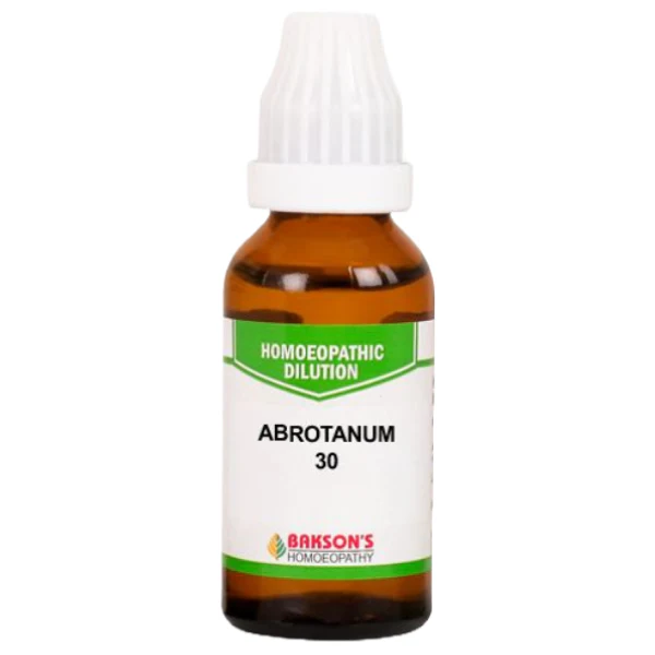 BAKSON'S HOMEOPATHY ABROTANUM DILUTION 30 - PACK OF 4 (30 ML EACH)