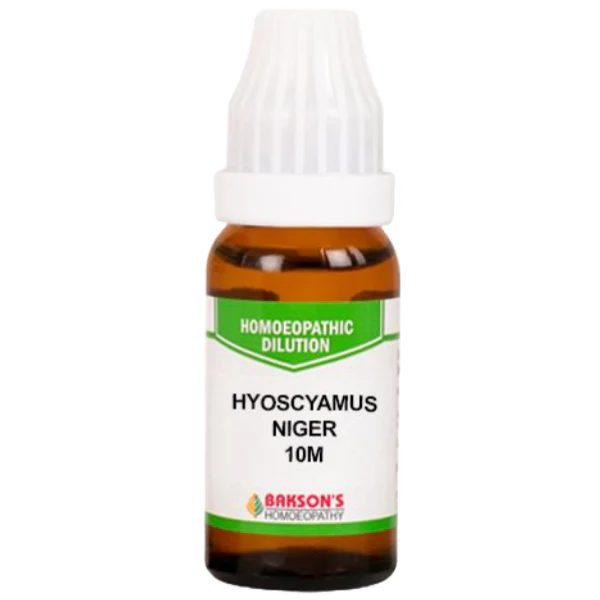 BAKSON'S HOMEOPATHY HYOSCYAMUS NIGER DILUTION 10M - PACK OF 2 (10 ML EACH)