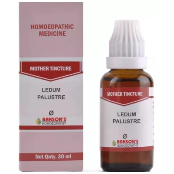 BAKSON'S HOMEOPATHY LEDUM PALUSTRE MOTHER TINCTURE Q - PACK OF 2 (30 ML EACH)