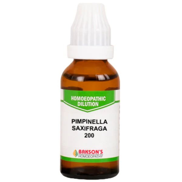 BAKSON'S HOMEOPATHY PIMPINELLA SAXIFRAGA DILUTION 200 - PACK OF 3 (30 ML EACH)