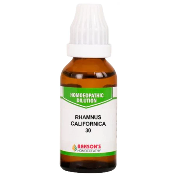 BAKSON'S HOMEOPATHY RHAMNUS CALIFORNICA DILUTION 30 - PACK OF 4 (30 ML EACH)