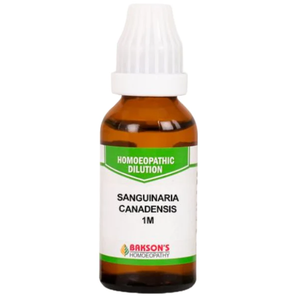 BAKSON'S HOMEOPATHY SANGUINARIA CANADENSIS DILUTION 1M - PACK OF 3 (30 ML EACH)