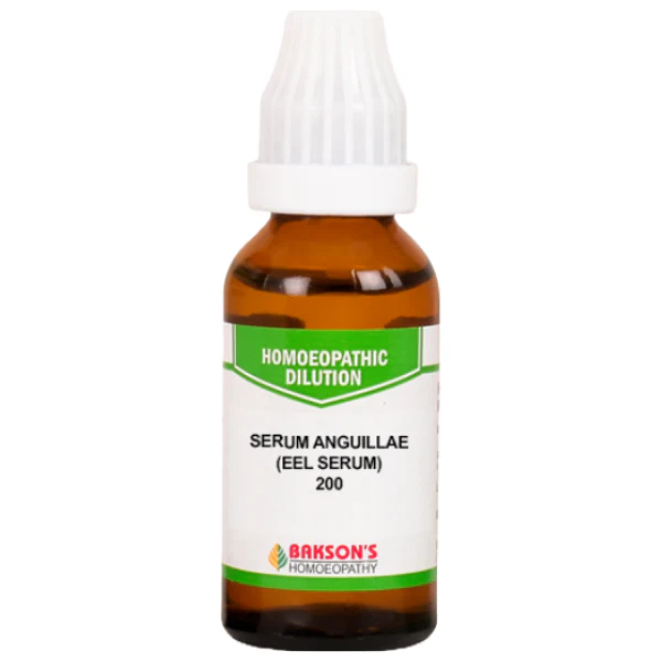 BAKSON'S HOMEOPATHY SERUM ANGUILLAE (EEL SERUM) DILUTION 200 - PACK OF 3 (30 ML EACH)