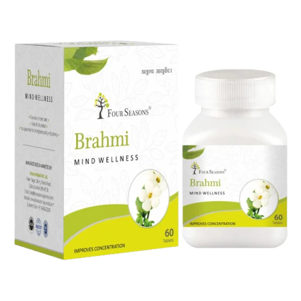 Four Seasons Ayurveda Brahmi Tablet - pack of 3 (60 Tabs each)