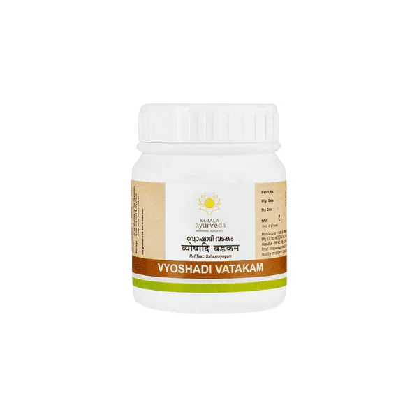 KERALA AYURVEDA VYOSHADI VATAKAM - PACK OF 12 (50GM EACH)