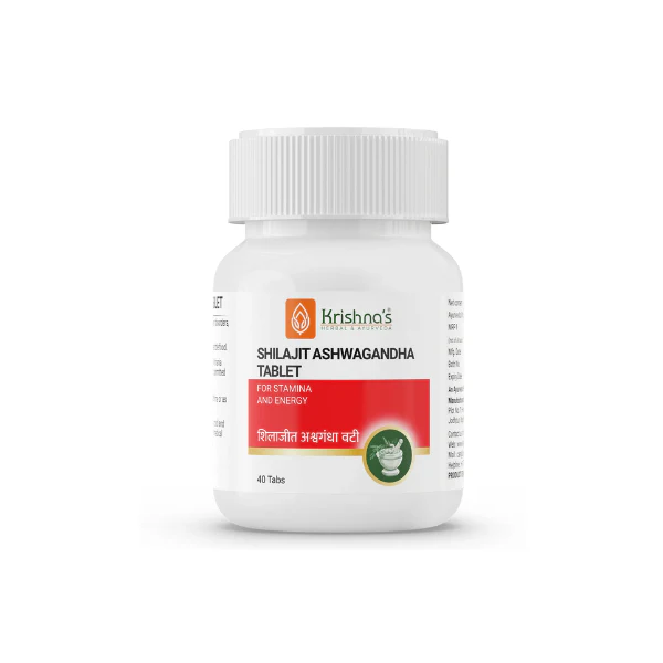 Krishna's Shilajit Ashwagandha Vati - Pack of 2 (40 Tabs Each)