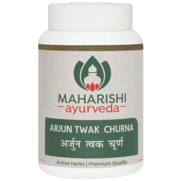 MAHARISHI AYURVEDA ARJUN TWAK CHURNA - Pack of 4 (50 GM Each)