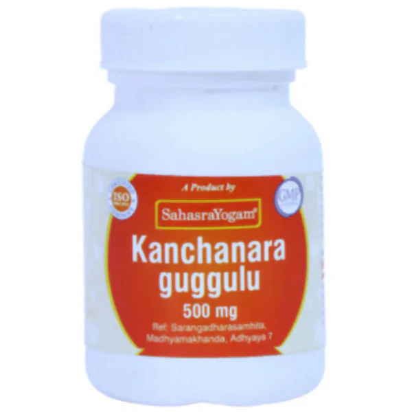 SAHASRAYOGAM KANCHANARA GUGGULU 500 MG - Pack of 4 (60 Tabs each)