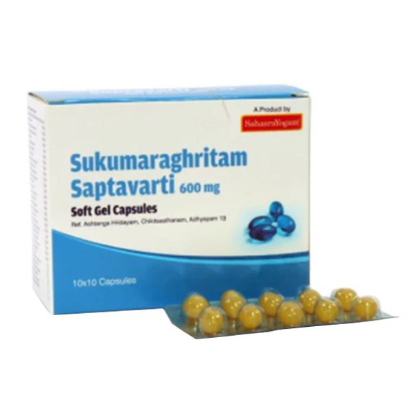 SAHASRAYOGAM SUKUMARAGHRITAM SAPTAVARTI (100 CAPSULES)