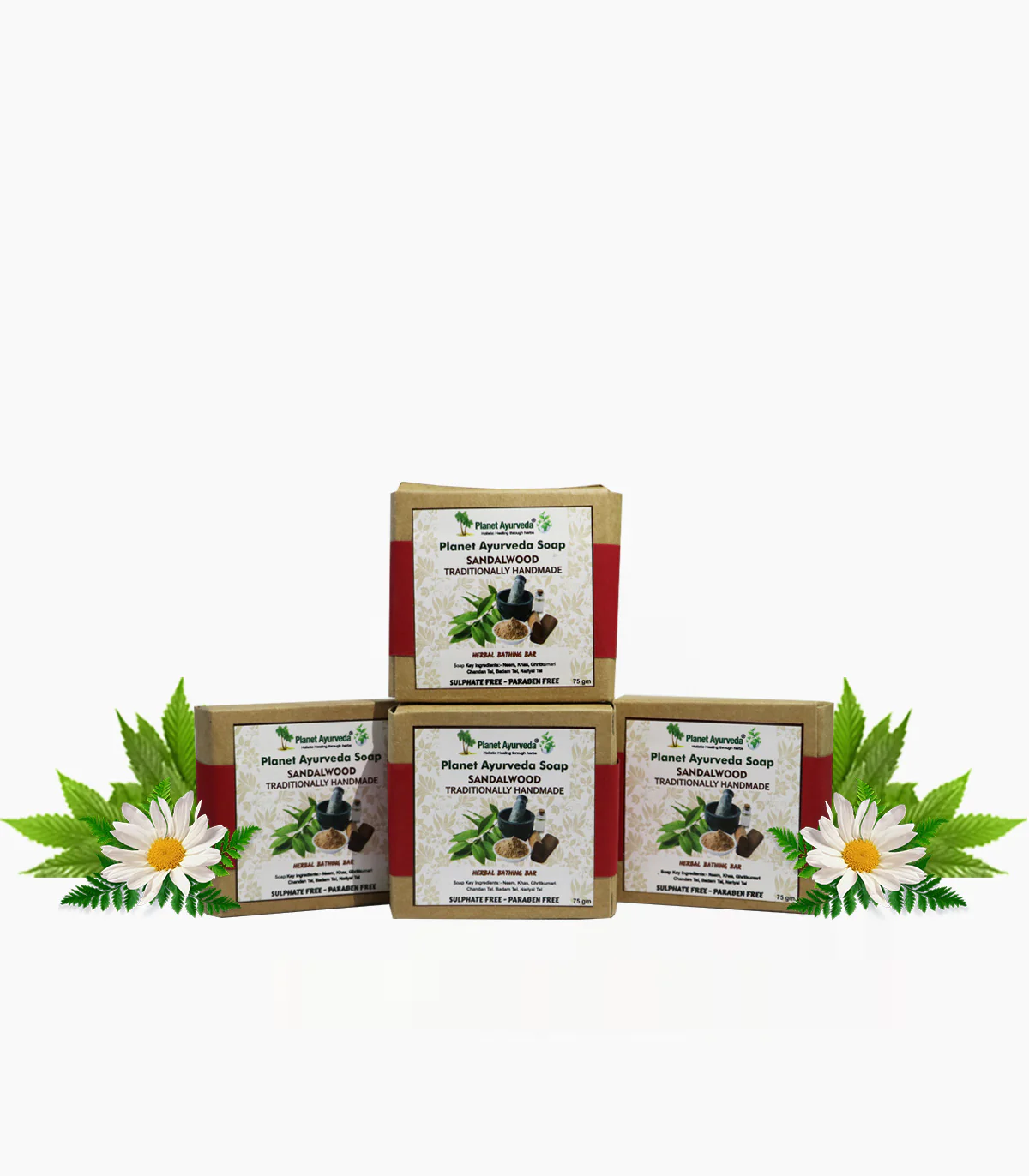 PLANET AYURVEDA SANDALWOOD SOAP (PACK OF 4)