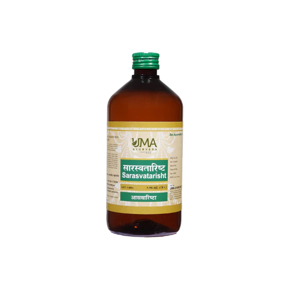 UMA AYURVEDA SARASVATARISHTA SYRUP - Pack of 2 (450 ML)