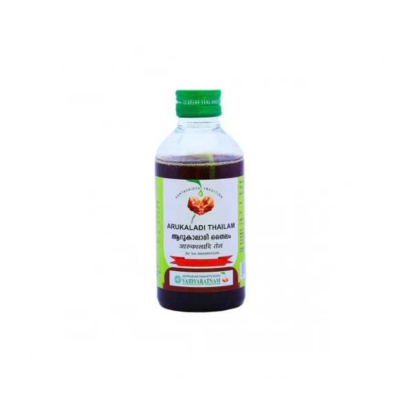 VAIDYARATNAM ARUKALADI THAILAM - pack of 3 (200 ML each)