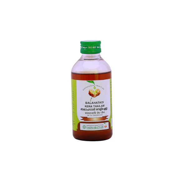 VAIDYARATNAM BALAHATADI KERA THAILAM -PACK OF 3 (200ML EACH)