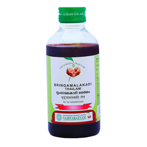VAIDYARATNAM BHRINGAMALAKADI THAILAM - Pack of 2 (200 ML)