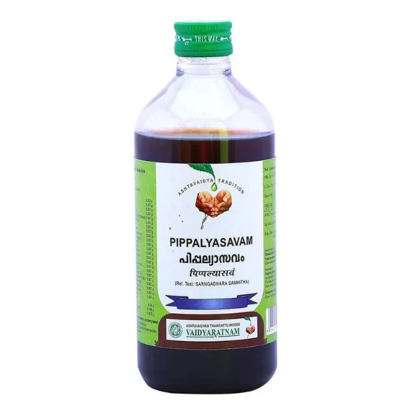 VAIDYARATNAM PIPPALLYASAVAM - PACK OF 4 (450 ML EACH)