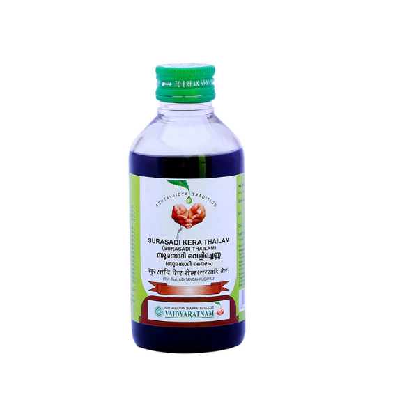 VAIDYARATNAM SURASADI KERA THAILAM - PACK OF 3 (200ML EACH)