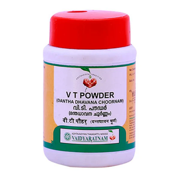 VAIDYARATNAM TOOTH POWDER - Pack of 7 (50 GM EACH)