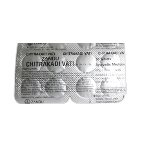 ZANDU CHITRAKADI VATI - pack OF 7 (40 TABLETS EACH)