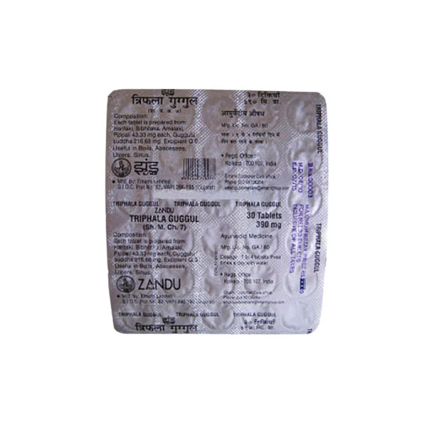 ZANDU TRIPHALA GUGGUL GUTI - Pack of 6(40 TABLETS)